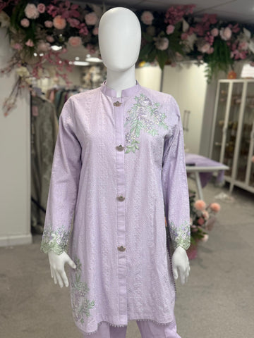 Lavender Luxe Chikankari